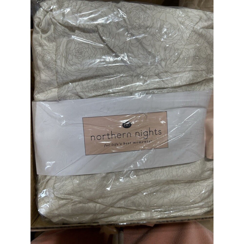 northern nights twin sheet set 500TC- Grey Peonies